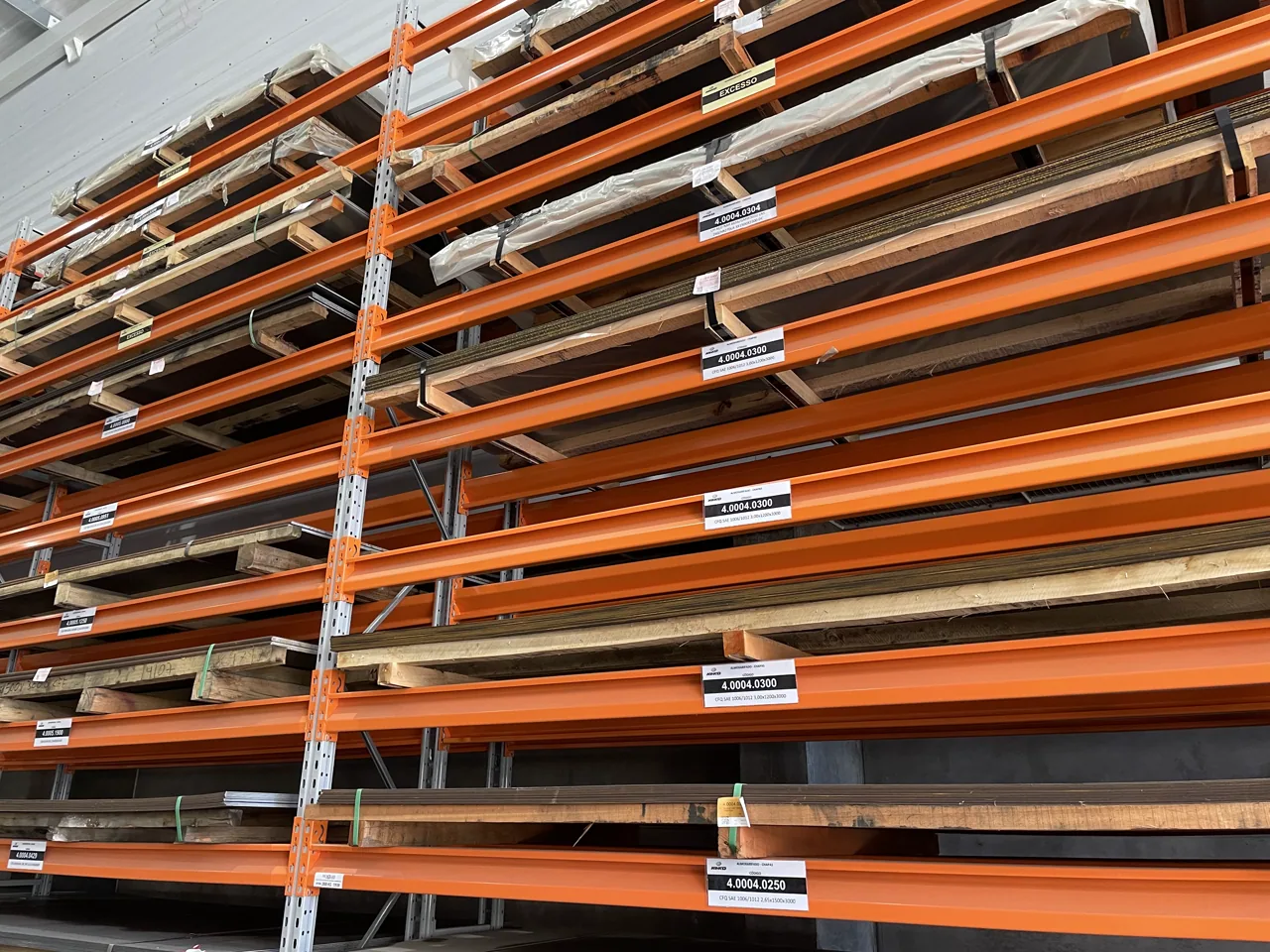 Porta Pallet para Chapas — detalhe da estrutura