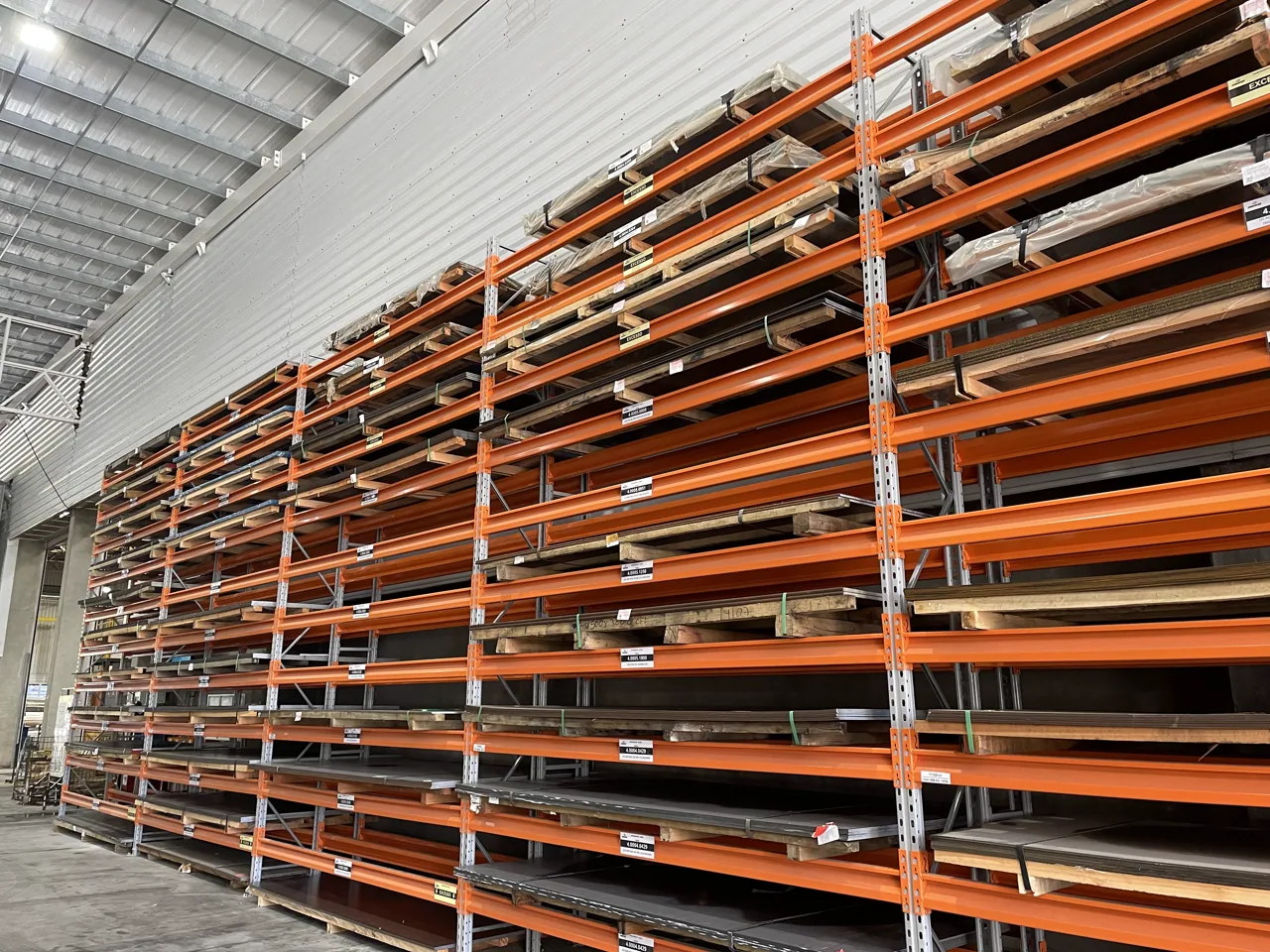 Porta Pallet para Chapas — detalhe dos compartimentos
