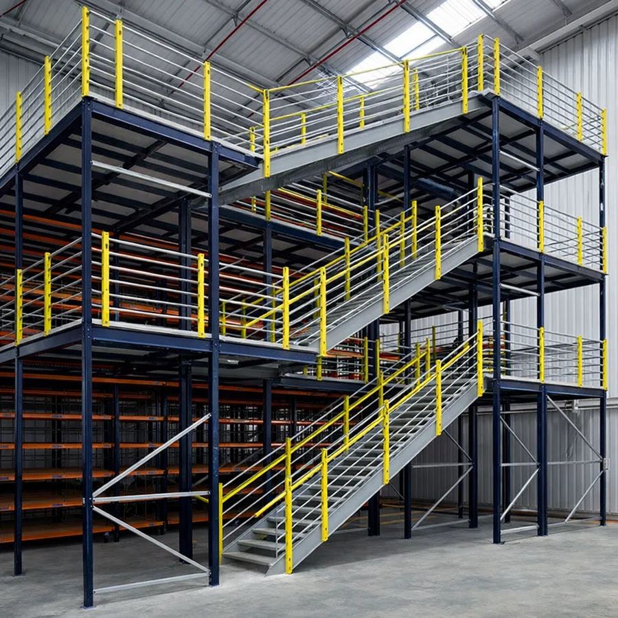 Porta pallet com piso elevado integrado — Metalúrgica Hentges